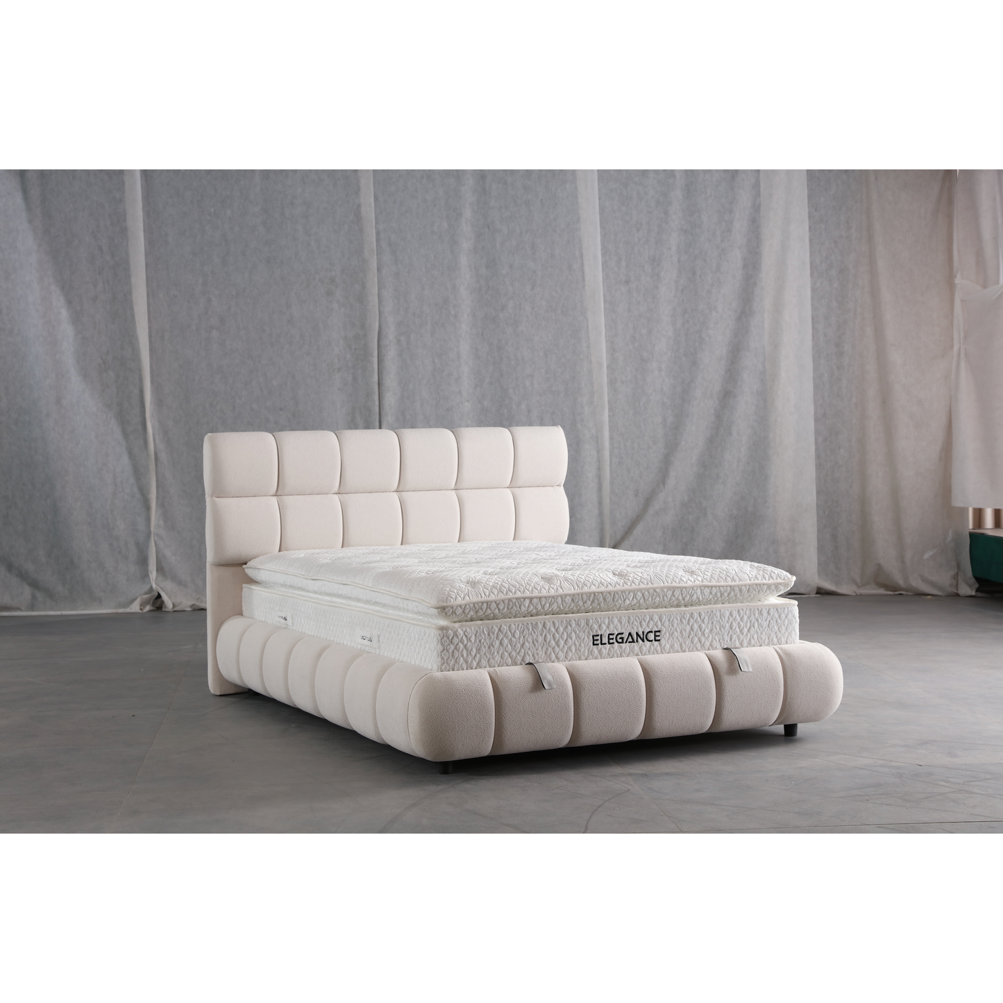 Elegance Plus Säng-Huvudgavel-Madrass-Förvaring