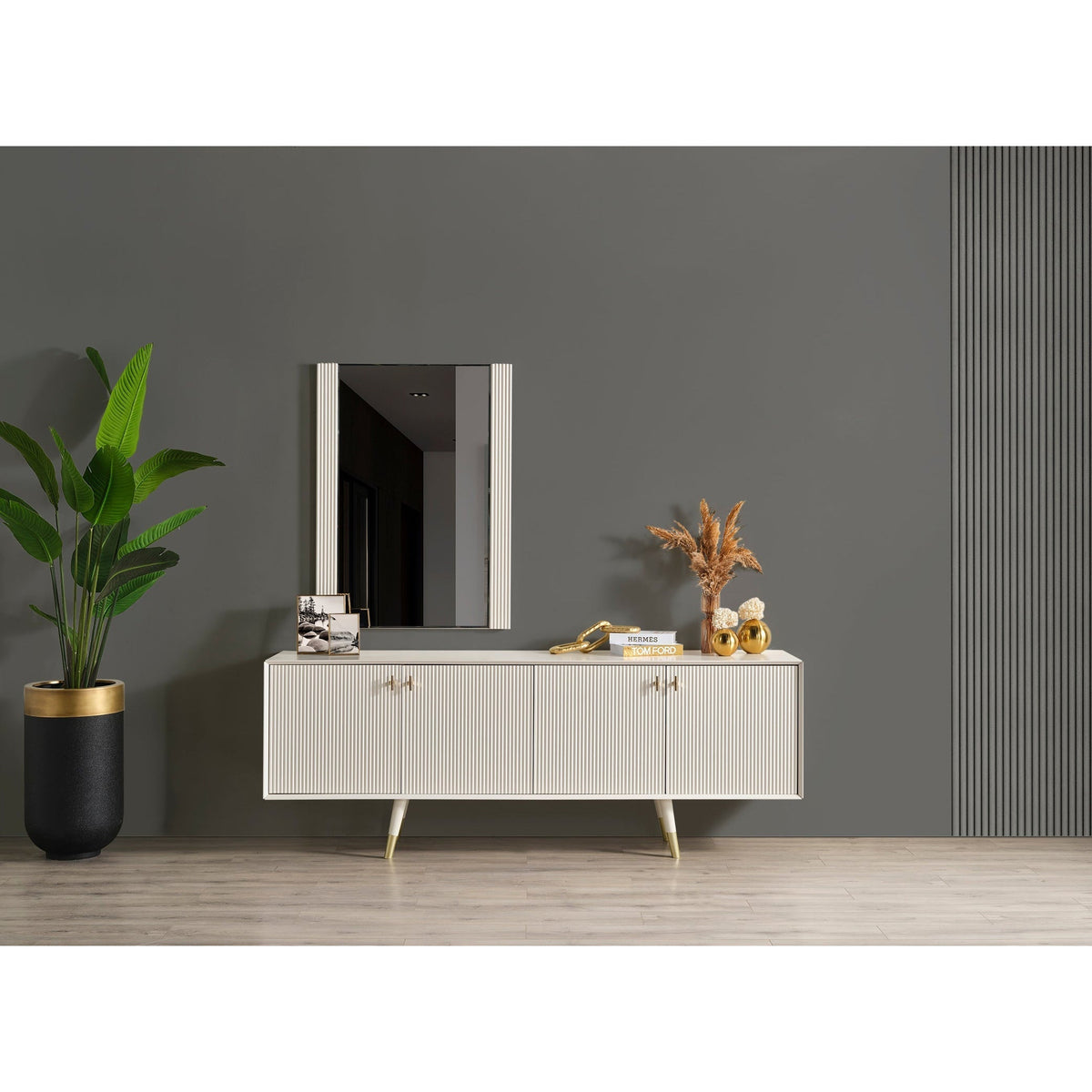 Asra Skänk med Spegel - LINE Furniture Group