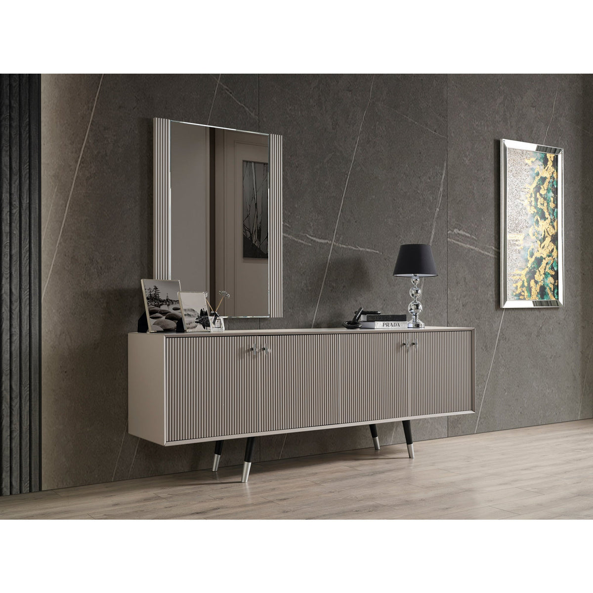 Acelya Skänk med Spegel - LINE Furniture Group