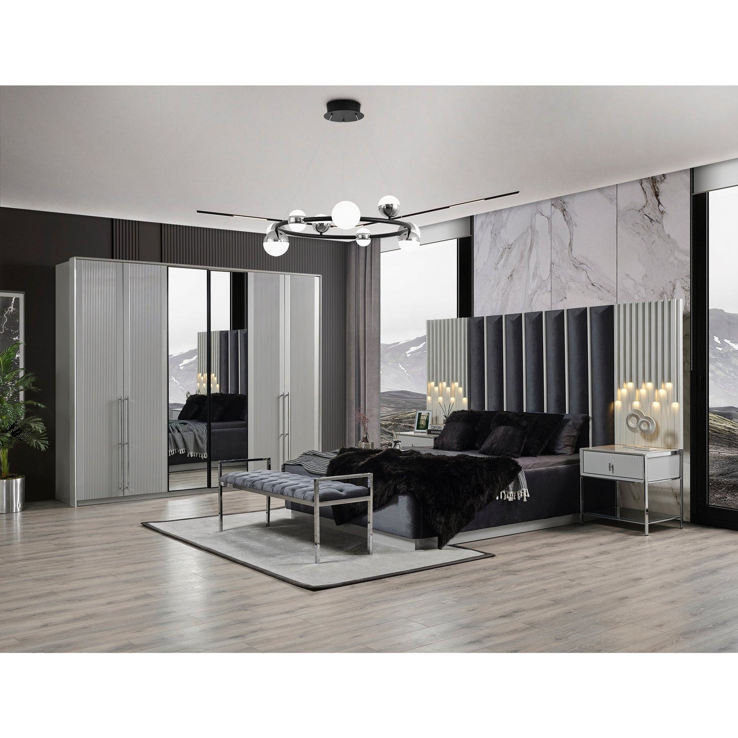 Pirlanta Sängbord med Överdelen - LINE Furniture Group