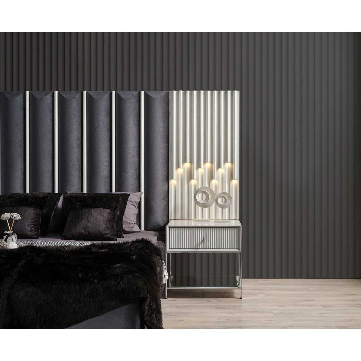 Pirlanta Sängbord med Överdelen - LINE Furniture Group
