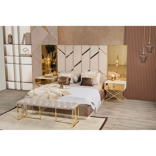 Gold Säng med Förvaring - LINE Furniture Group