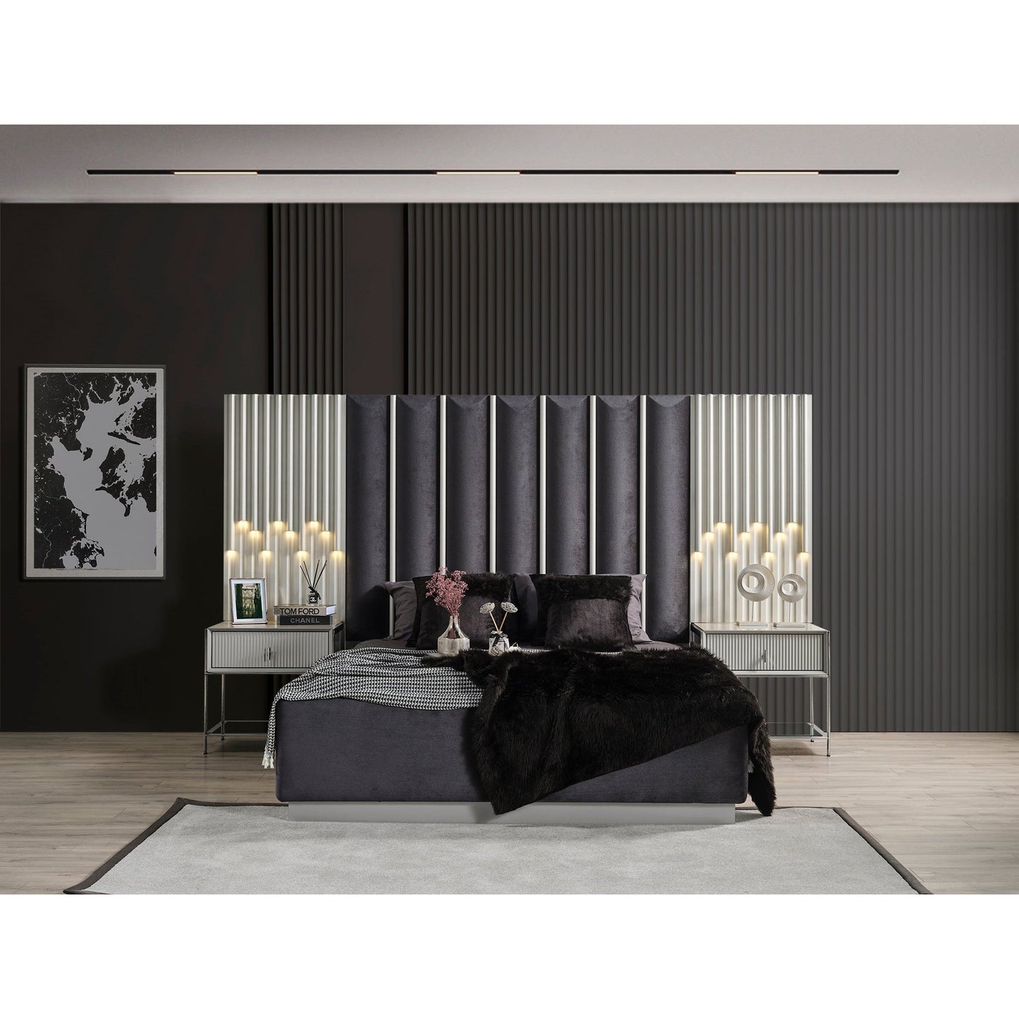 Pirlanta Sängbord med Överdelen - LINE Furniture Group