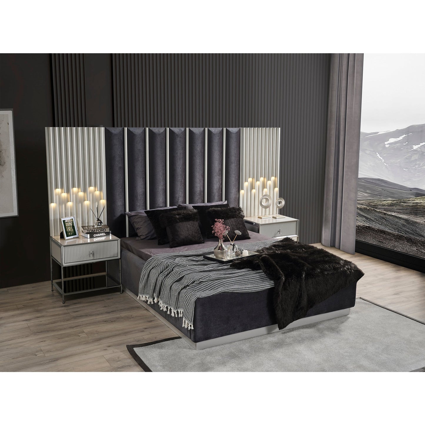 Pirlanta Sängbord med Överdelen - LINE Furniture Group